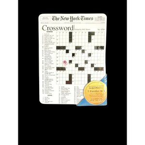 Collectable New York Times 0704 2 puzzles in 1 Crossword Jigsaw Puzzle Tin 2004